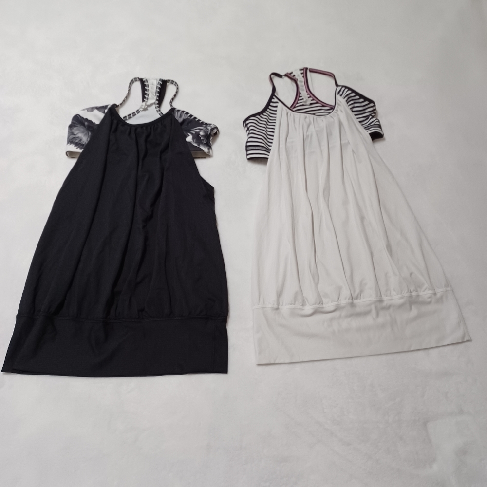 Lululemon lot of 2 Racerback Built-in Bra Workout Tank Tops